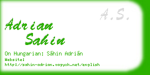 adrian sahin business card